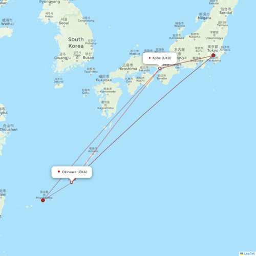 Skymark Airlines flights between Okinawa and Kobe