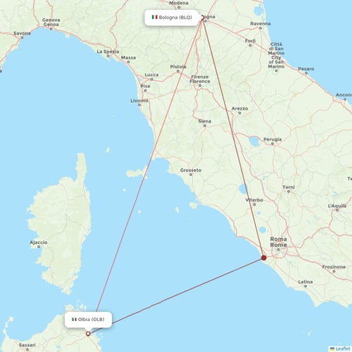 Volotea flights between Olbia and Bologna