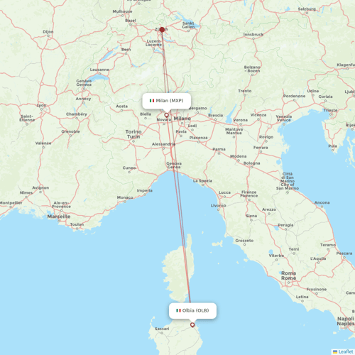 easyJet flights between Olbia and Milan