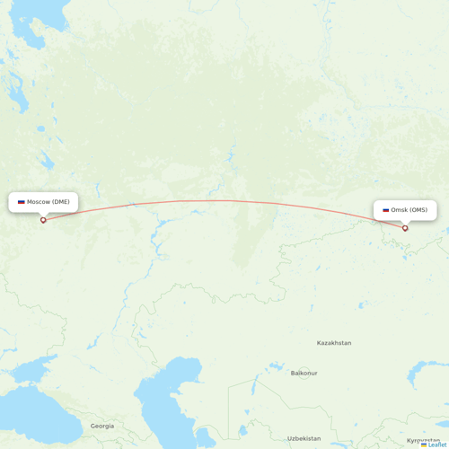 S7 Airlines flights between Omsk and Moscow