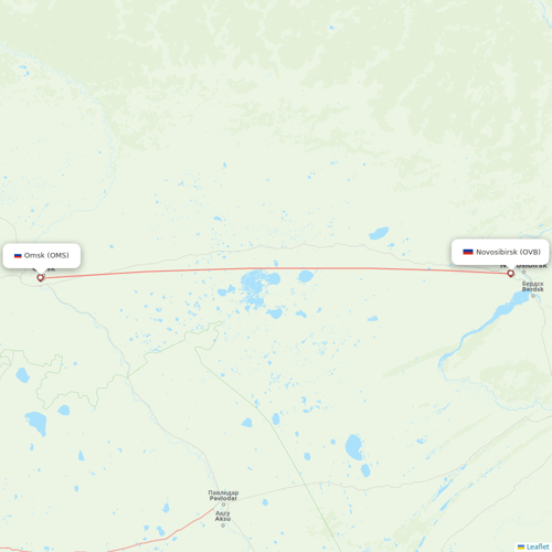 S7 Airlines flights between Omsk and Novosibirsk