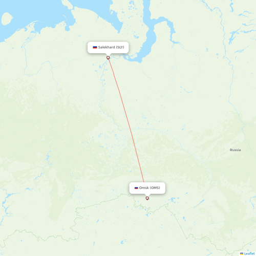 Yamal Airlines flights between Omsk and Salekhard