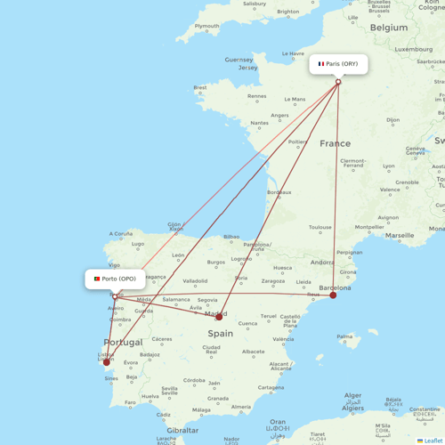 Transavia France flights between Porto and Paris