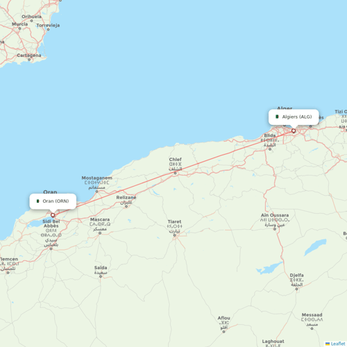 Air Algerie flights between Oran and Algiers