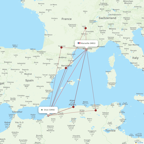 Air Algerie flights between Oran and Marseille