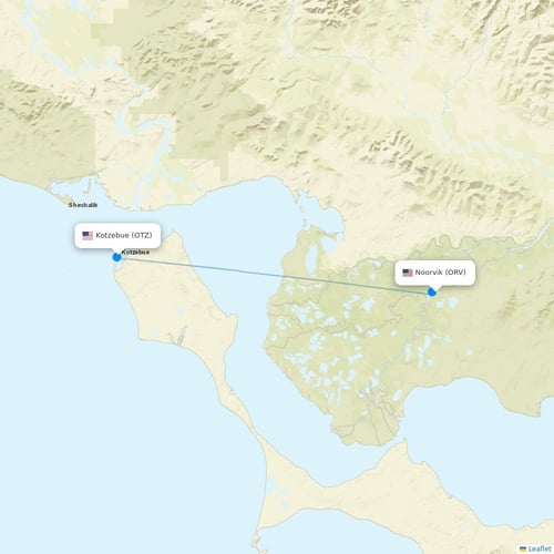 Easy Fly Express flights between Noorvik and Kotzebue