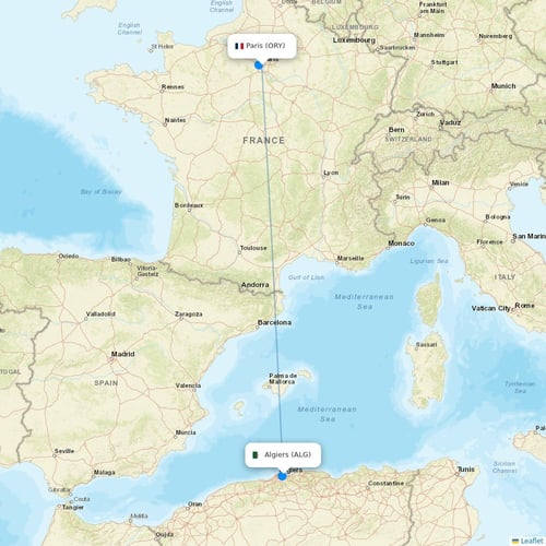 Air Algerie flights between Paris and Algiers