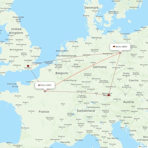 Transavia France flights between Paris and Berlin