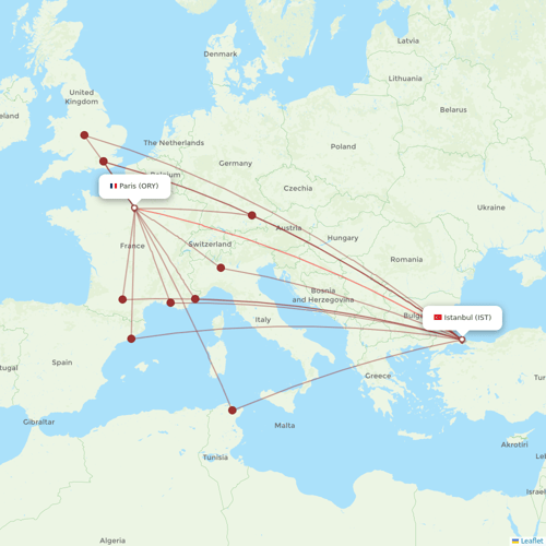 Transavia France flights between Paris and Istanbul