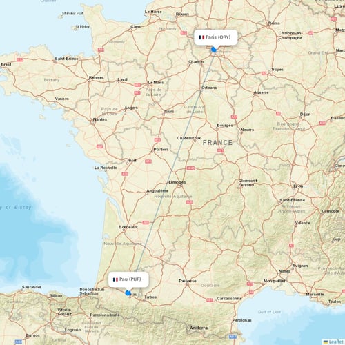 Flyest Lineas Aereas flights between Paris and Pau