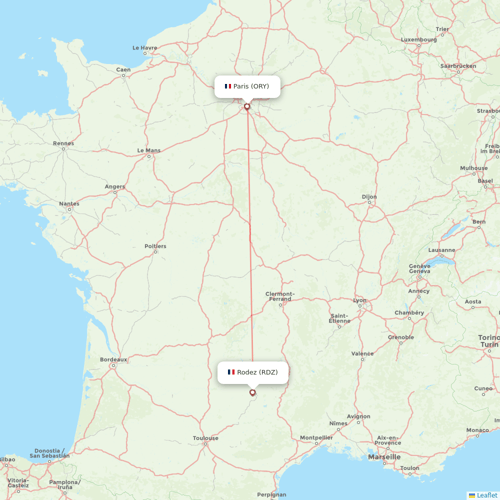 Flyest Lineas Aereas flights between Paris and Rodez