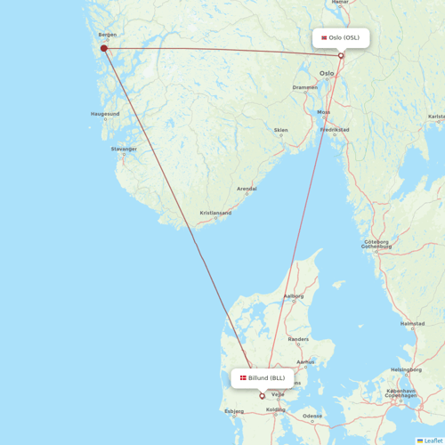 Norwegian Air flights between Oslo and Billund
