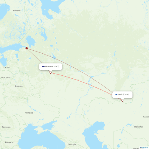 Nordwind Airlines flights between Orsk and Moscow