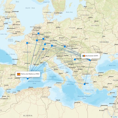 Astra Airlines flights between Bucharest and Palma de Mallorca