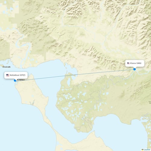 Easy Fly Express flights between Kotzebue and Kiana