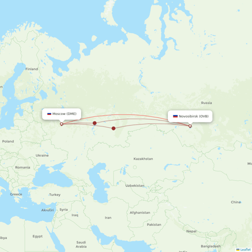 S7 Airlines flights between Novosibirsk and Moscow