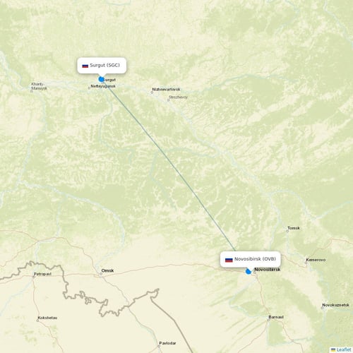 S7 Airlines flights between Novosibirsk and Surgut