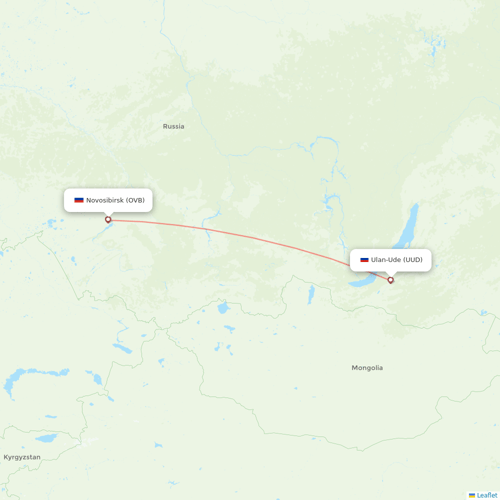S7 Airlines flights between Novosibirsk and Ulan-Ude