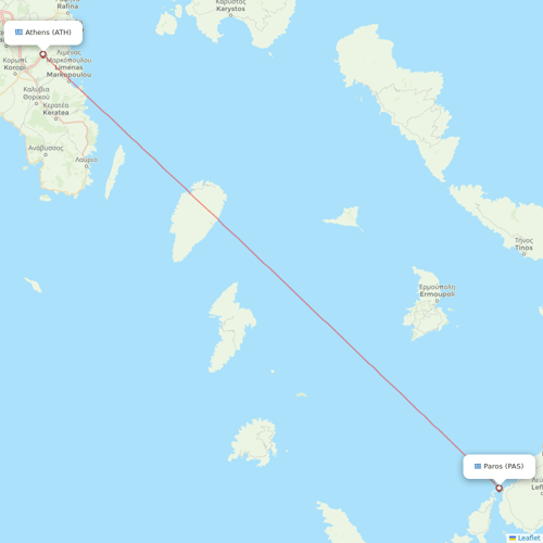 Sky Express flights between Paros and Athens