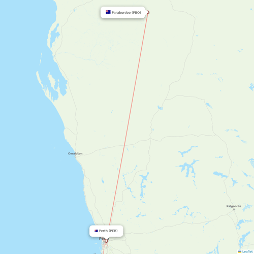 Qantas flights between Paraburdoo and Perth