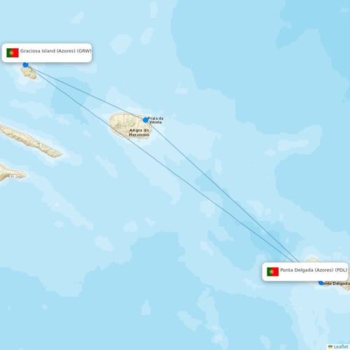 SATA - Air Acores flights between Ponta Delgada (Azores) and Graciosa Island (Azores)