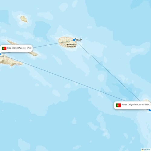 SATA - Air Acores flights between Ponta Delgada (Azores) and Pico Island (Azores)