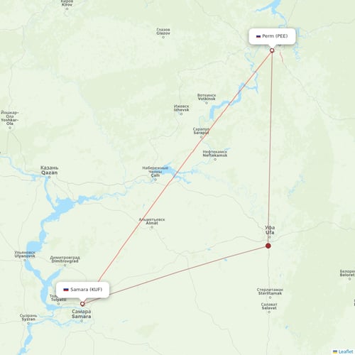 UVT Aero flights between Perm and Samara
