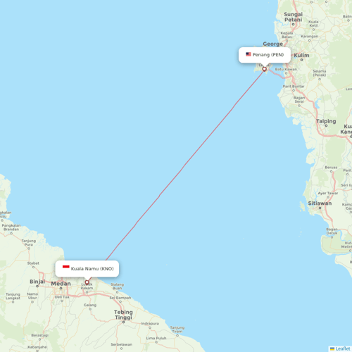 Indonesia AirAsia flights between Penang and Kuala Namu