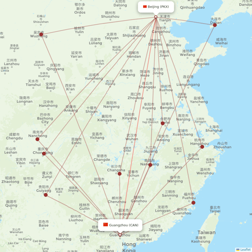 China Eastern Airlines flights between Beijing and Guangzhou
