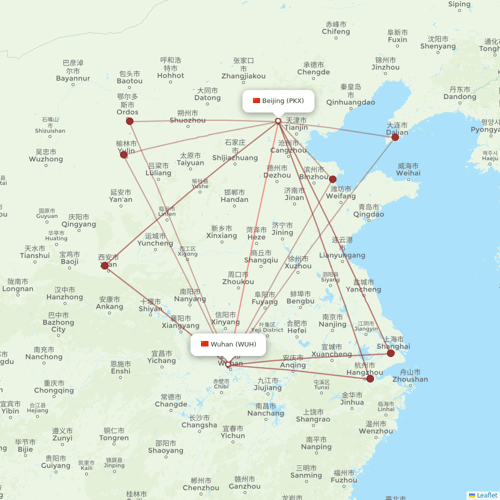 China Southern Airlines flights between Beijing and Wuhan