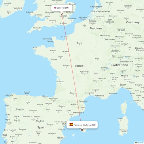 easyJet flights between Palma de Mallorca and London
