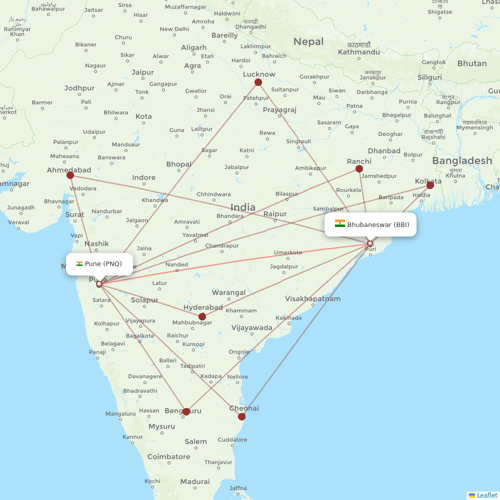 Starlight Airline flights between Pune and Bhubaneswar