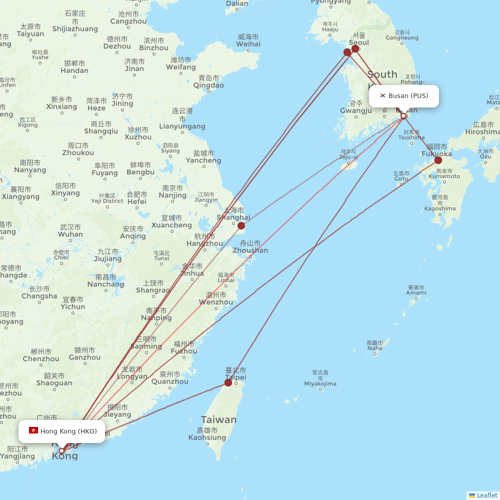 HK Express flights between Busan and Hong Kong