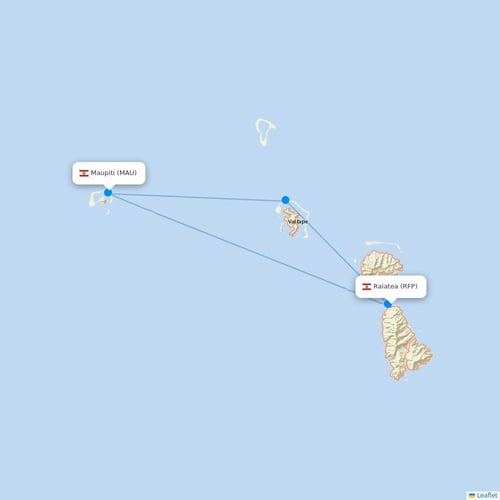 Air Tahiti flights between Raiatea and Maupiti