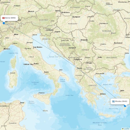 TAB flights between Rhodes and Berne