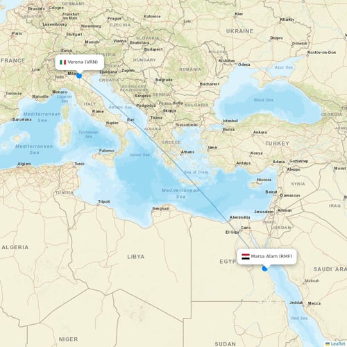 Neos flights between Marsa Alam and Verona