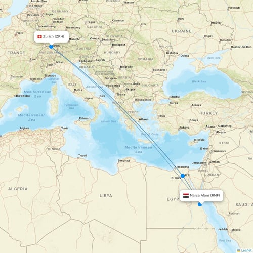 Comlux Aruba flights between Marsa Alam and Zurich