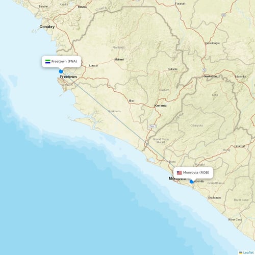 Air Peace flights between Monrovia and Freetown