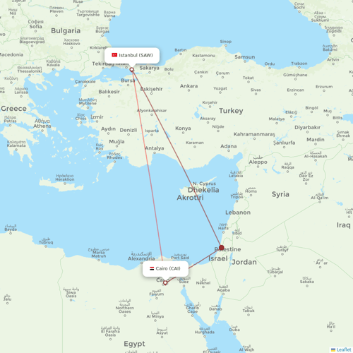 Air Arabia Egypt flights between Istanbul and Cairo