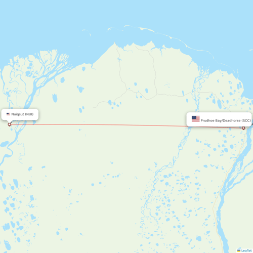 Astral Aviation flights between Prudhoe Bay/Deadhorse and Nuiqsut