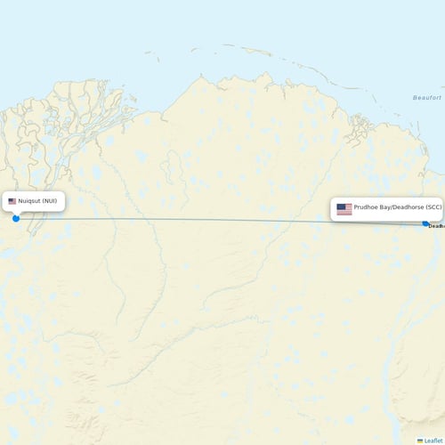 Astral Aviation flights between Prudhoe Bay/Deadhorse and Nuiqsut