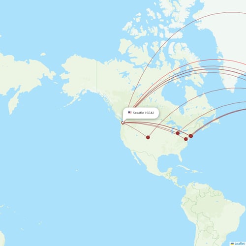 Condor flights between Seattle and Frankfurt