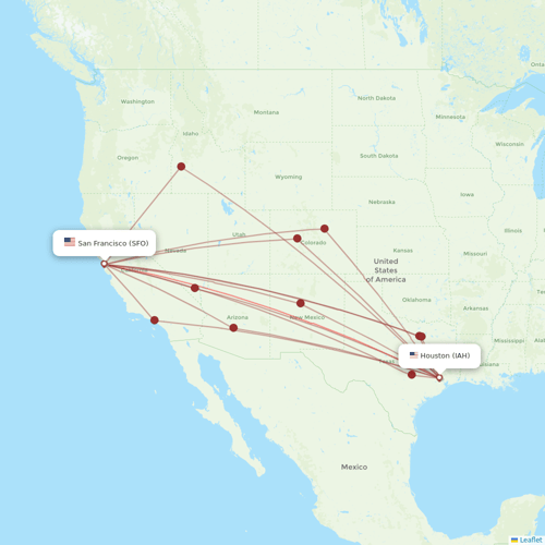 United Airlines – find all flight routes with our interactive map ...