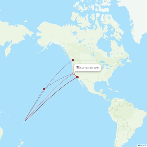 Fiji Airways flights between San Francisco and Nadi