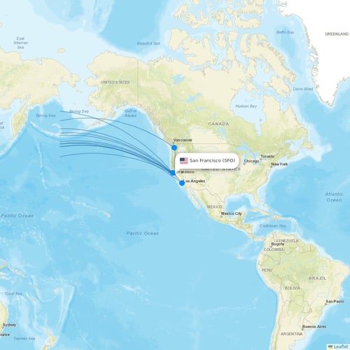 China Airlines flights between San Francisco and Taipei