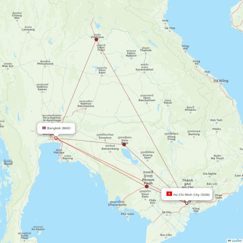 Vietnam Airlines flights between Ho Chi Minh City and Bangkok