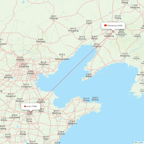 Jiangxi Airlines flights between Shenyang and Jinan