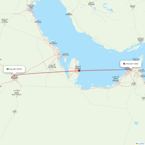 Air Arabia flights between Sharjah and Riyadh