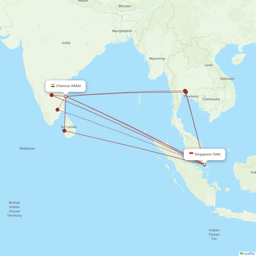 Air India Express flights between Singapore and Chennai