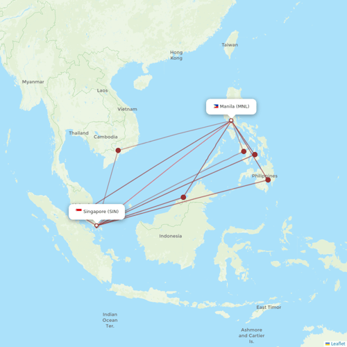 Singapore Airlines flights between Singapore and Manila